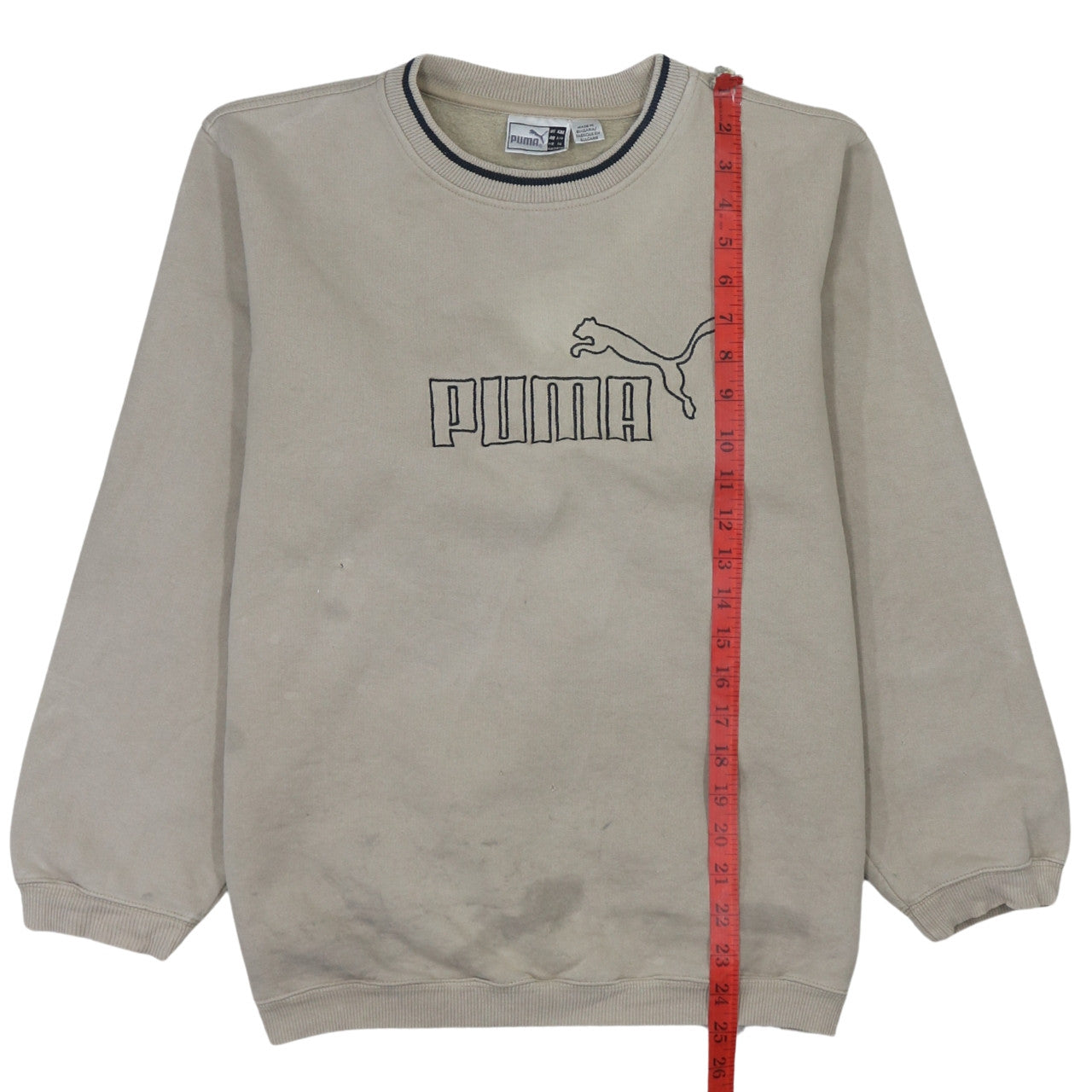 Puma Women's Beige Crew Neck Pullover Sweatshirt Size 16