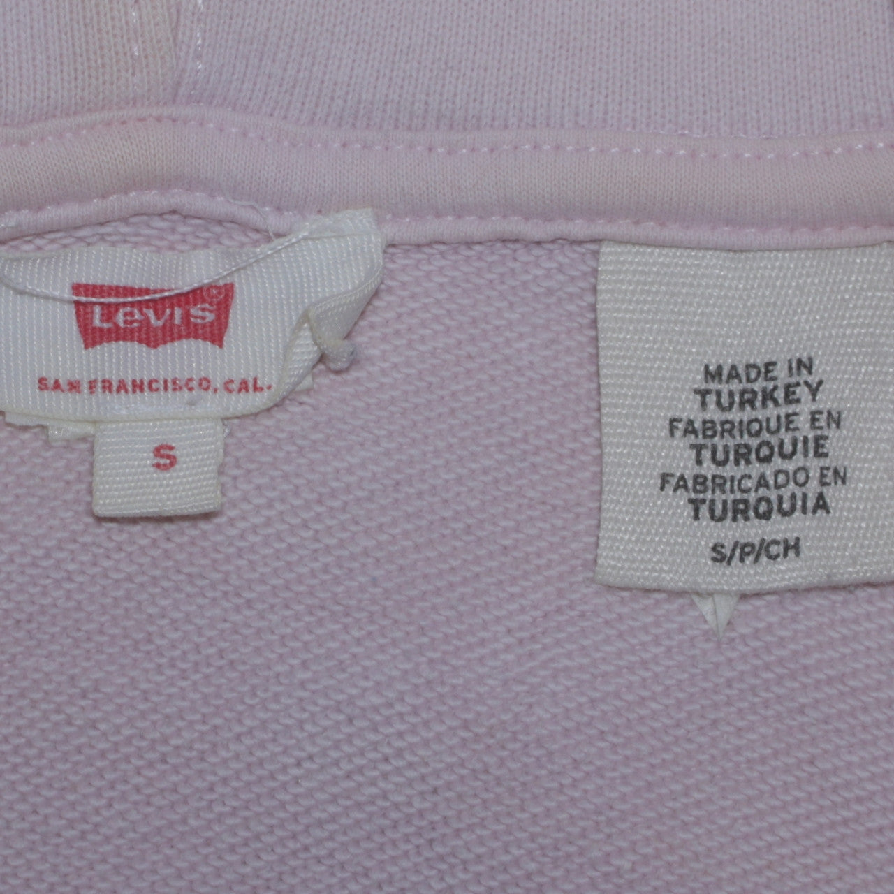 Levi's Women White Pullover Hoodie S Logo Print Casual Cotton Blend