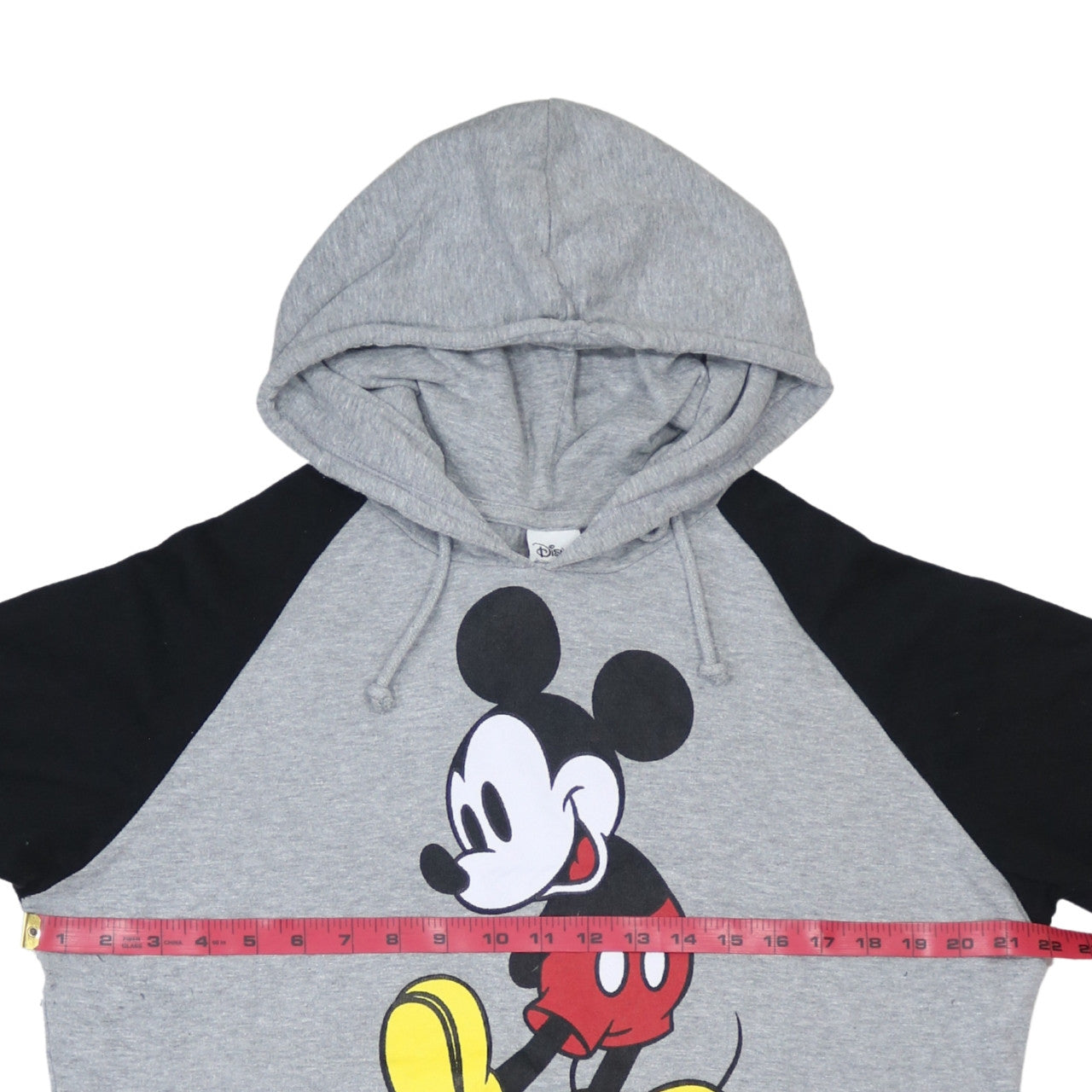 Disney Women’s Grey & Black Mickey Mouse Pullover Hoodie Size 18
