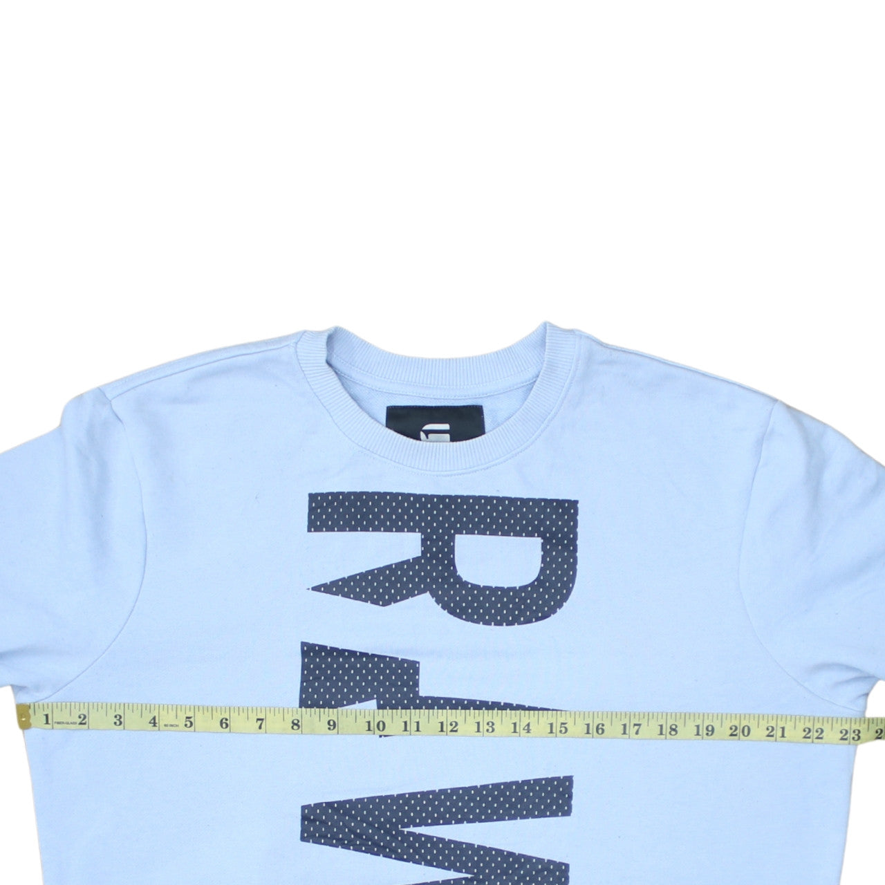 G-Star RAW Men's Blue Graphic Logo Crew Neck Sweatshirt Size L