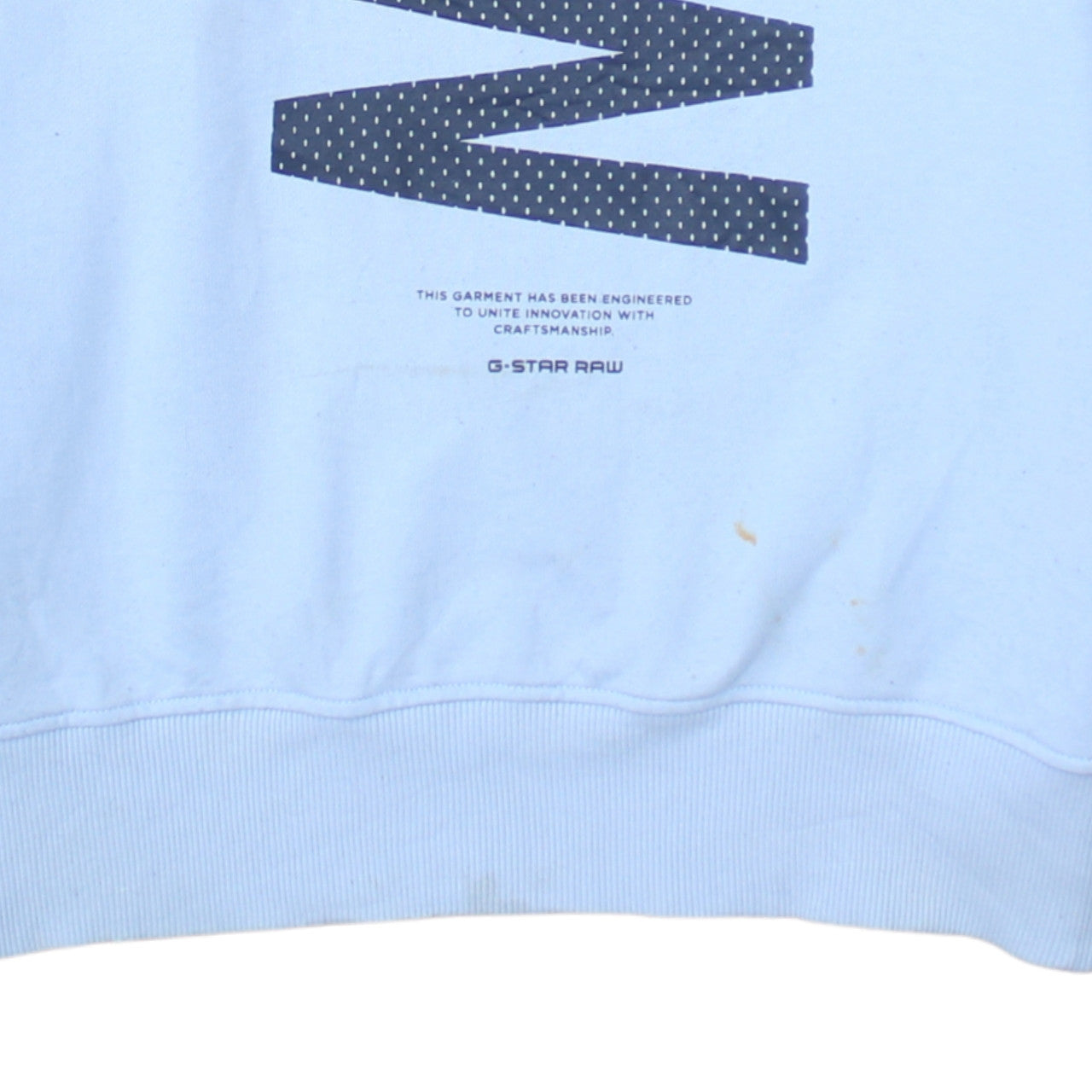 G-Star RAW Men's Blue Graphic Logo Crew Neck Sweatshirt Size L