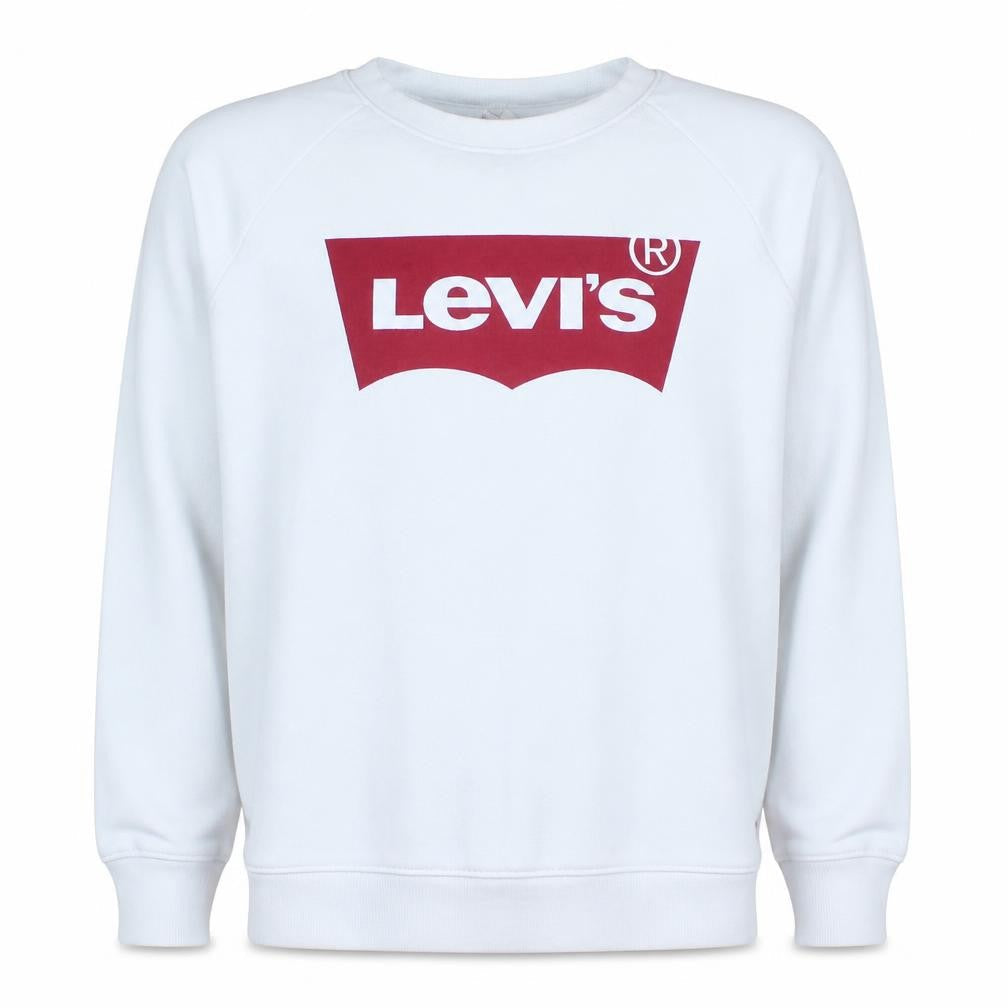Levi's Mens White XL Crew Neck Graphic Logo Pullover Sweatshirt