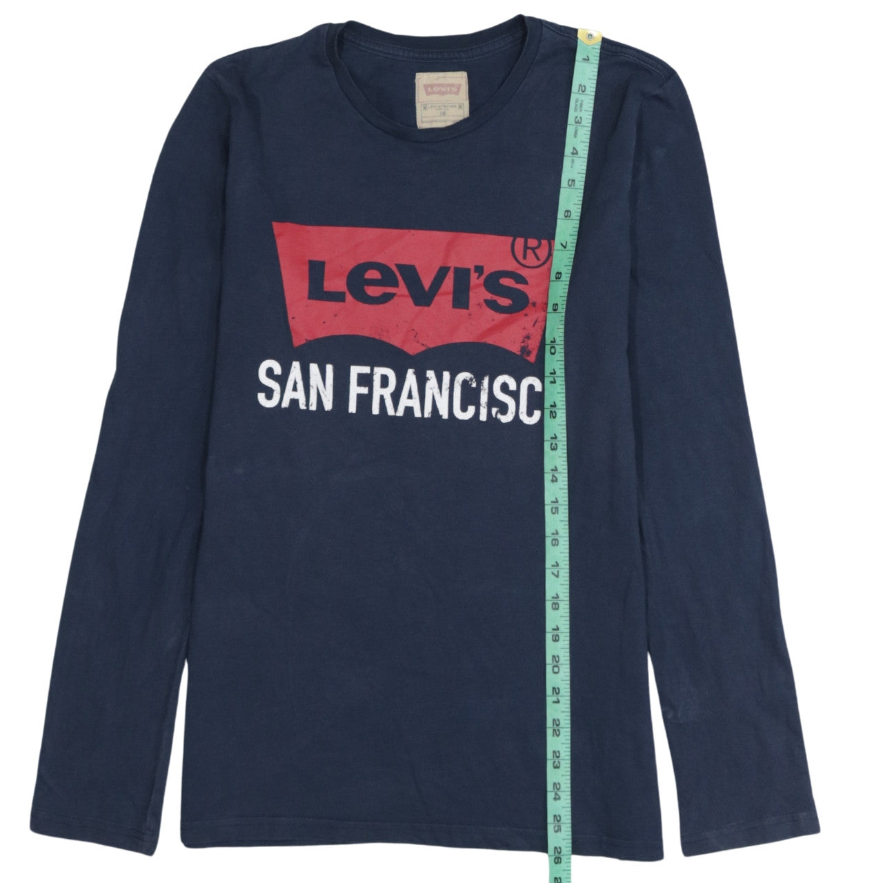 Levi's Boys Blue Long Sleeve Logo T-Shirt Size 16 Years Regular Fit