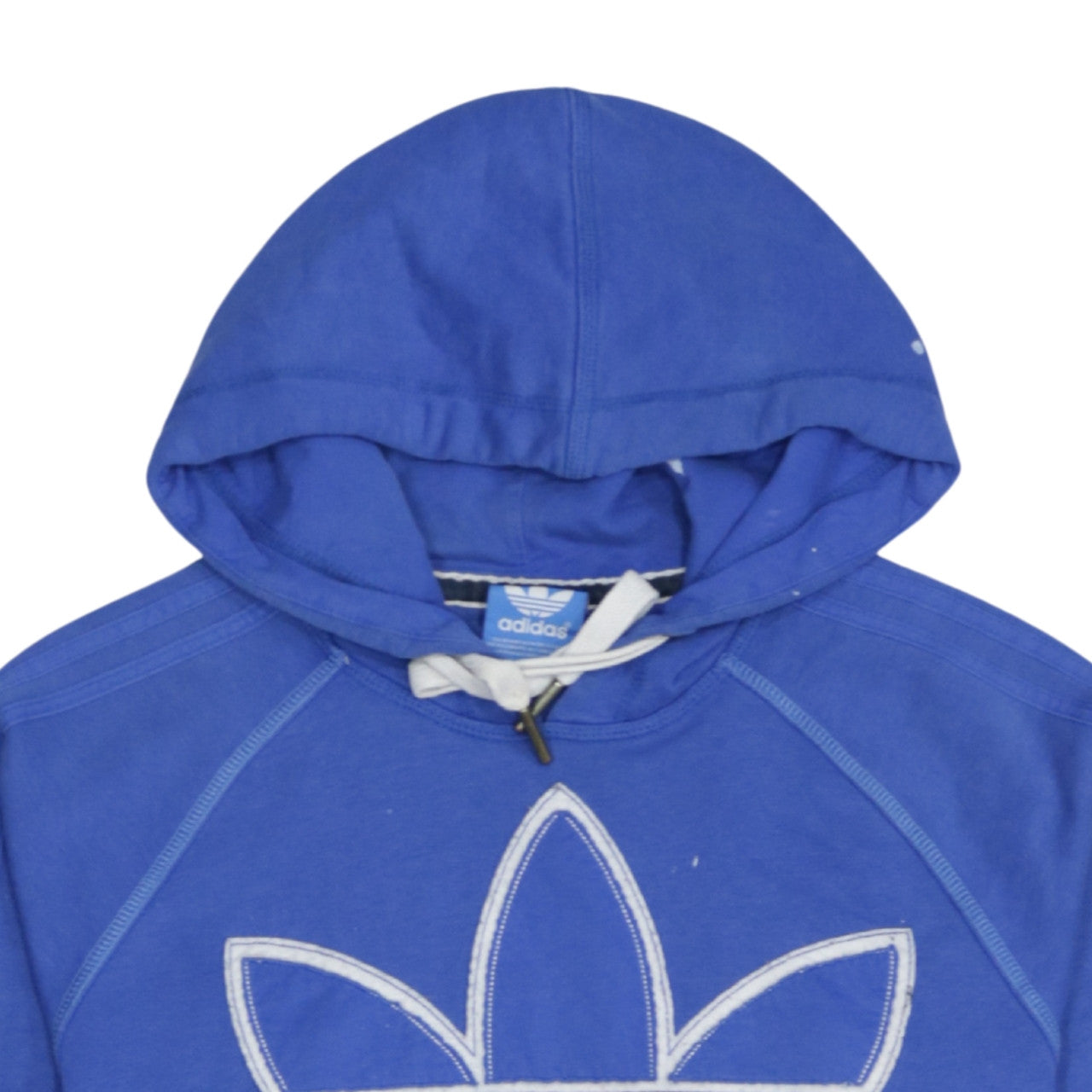 Adidas Mens Blue Pullover Hoodie Size M Logo Sportswear