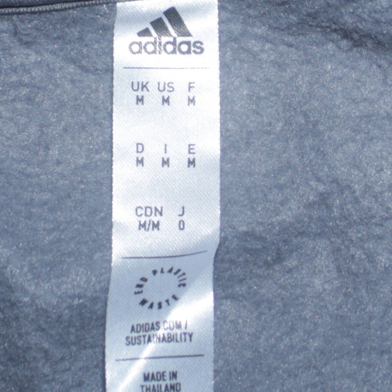 Adidas Mens Grey Pullover Hoodie M Sports Fleece Logo Sweatshirt