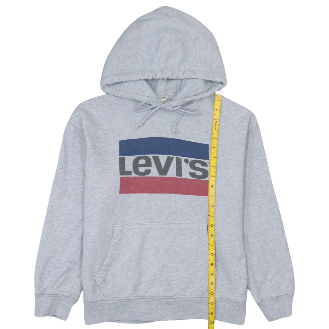 Levi's Men's Grey Pullover Logo Hoodie Size S