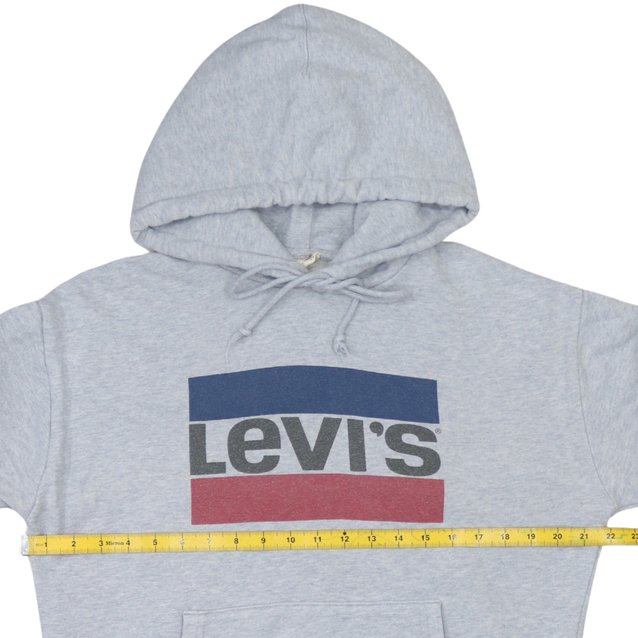 Levi's Men's Grey Pullover Logo Hoodie Size S