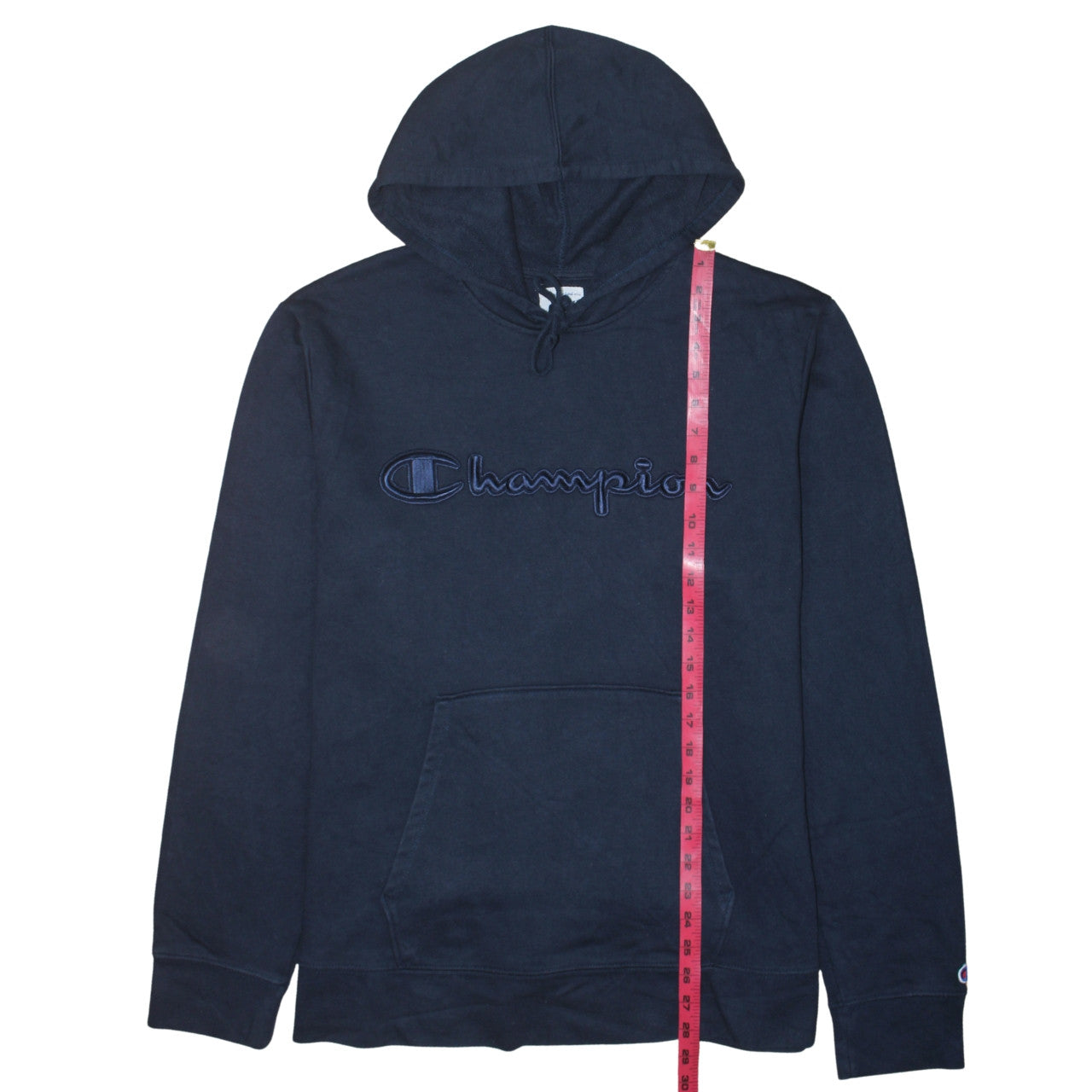 Champion Men's Blue XL Pullover Hoodie Embroidered Logo Sweatshirt