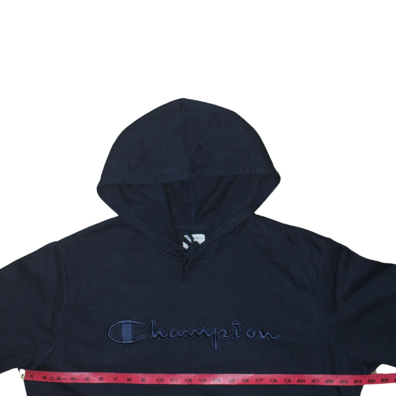 Champion Men's Blue XL Pullover Hoodie Embroidered Logo Sweatshirt
