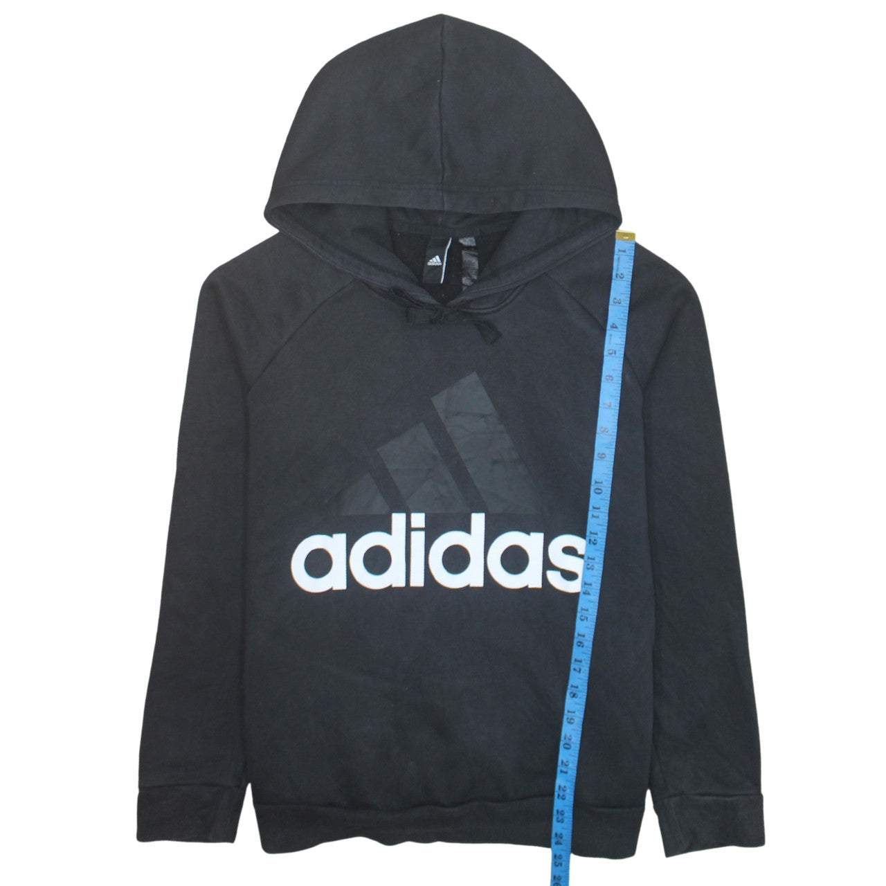 Adidas Womens Black Pullover Hoodie Size 12-14 Cotton Blend