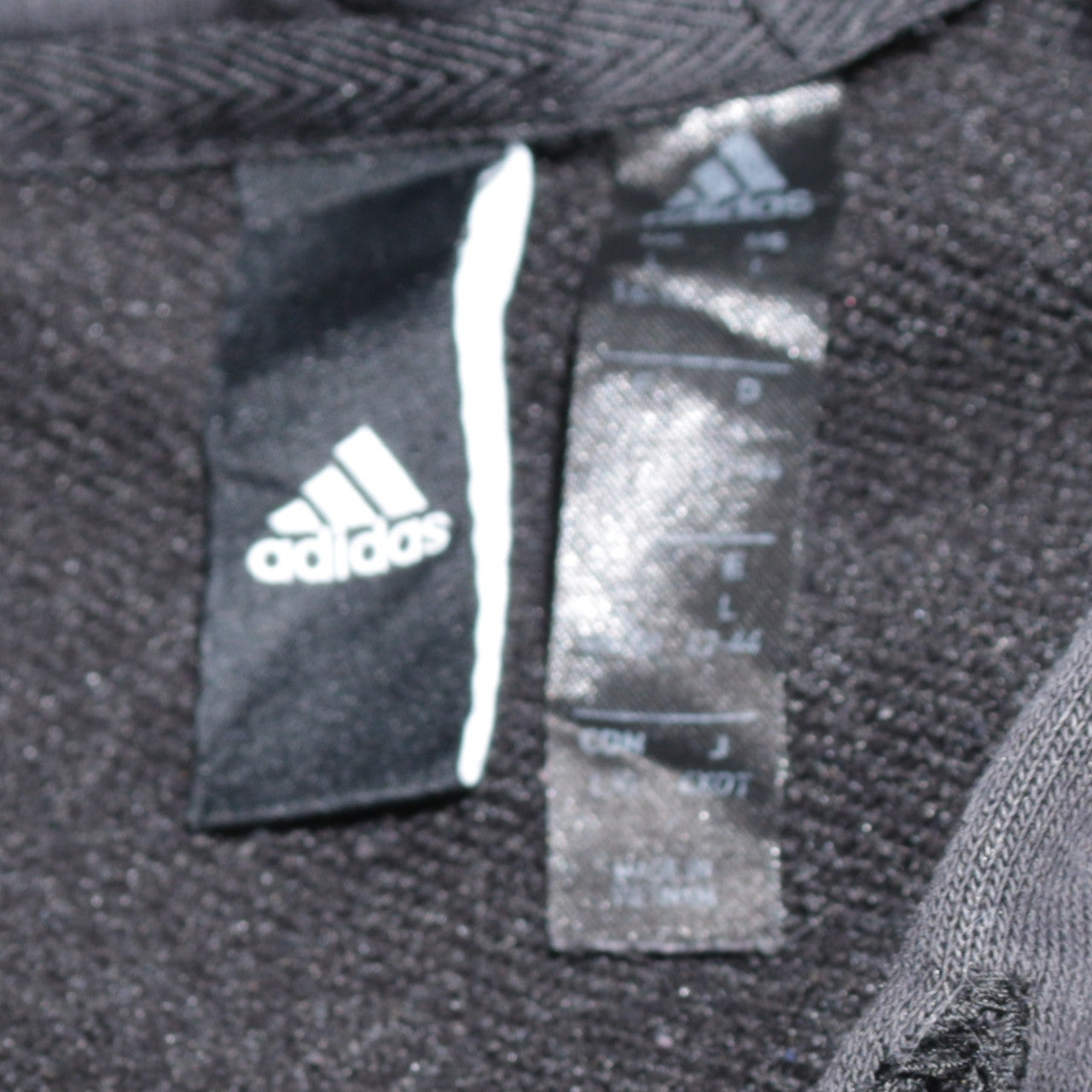 Adidas Womens Black Pullover Hoodie Size 12-14 Cotton Blend