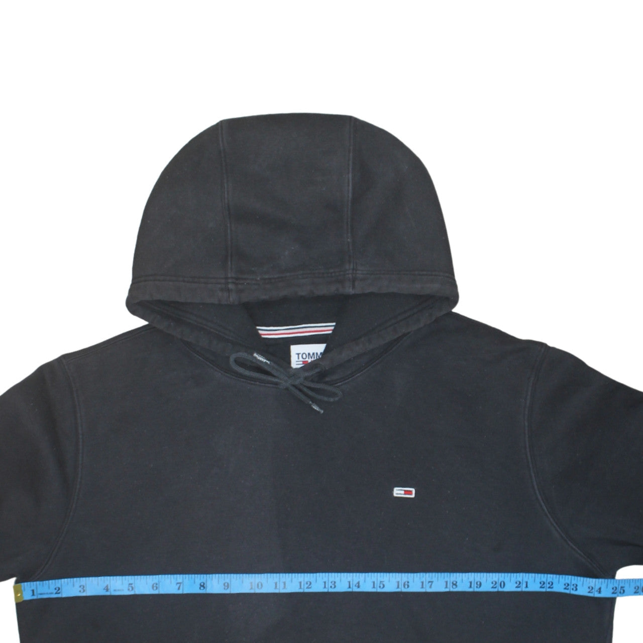 Tommy Jeans Mens Black XL Pullover Hoodie Classic Logo Sweatshirt