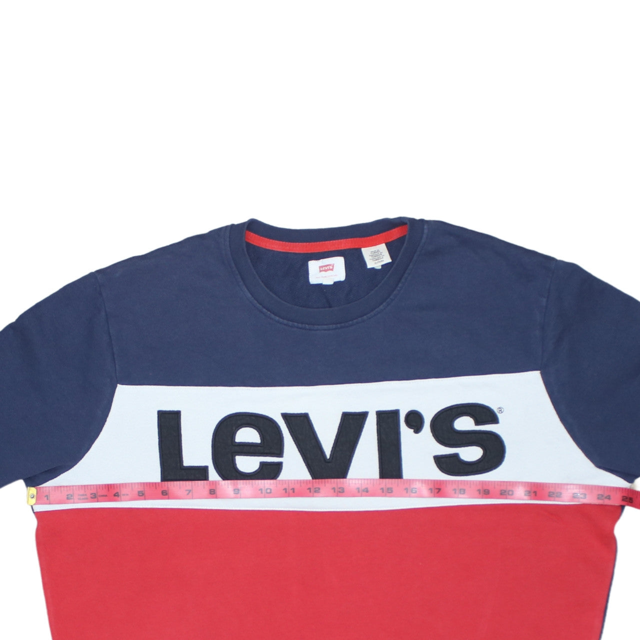 Levi's Men's Multicoloured XL Crew Neck Logo Pullover Sweatshirt