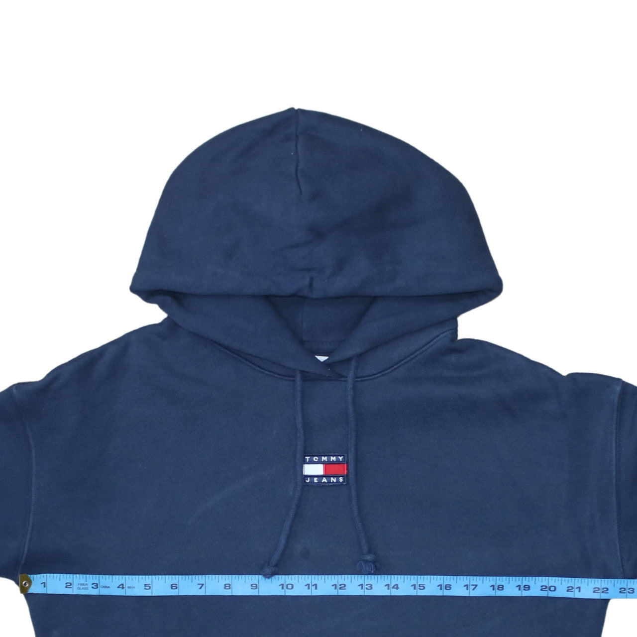 Tommy Jeans Women Navy Blue Large Pullover Hoodie Cotton Casual