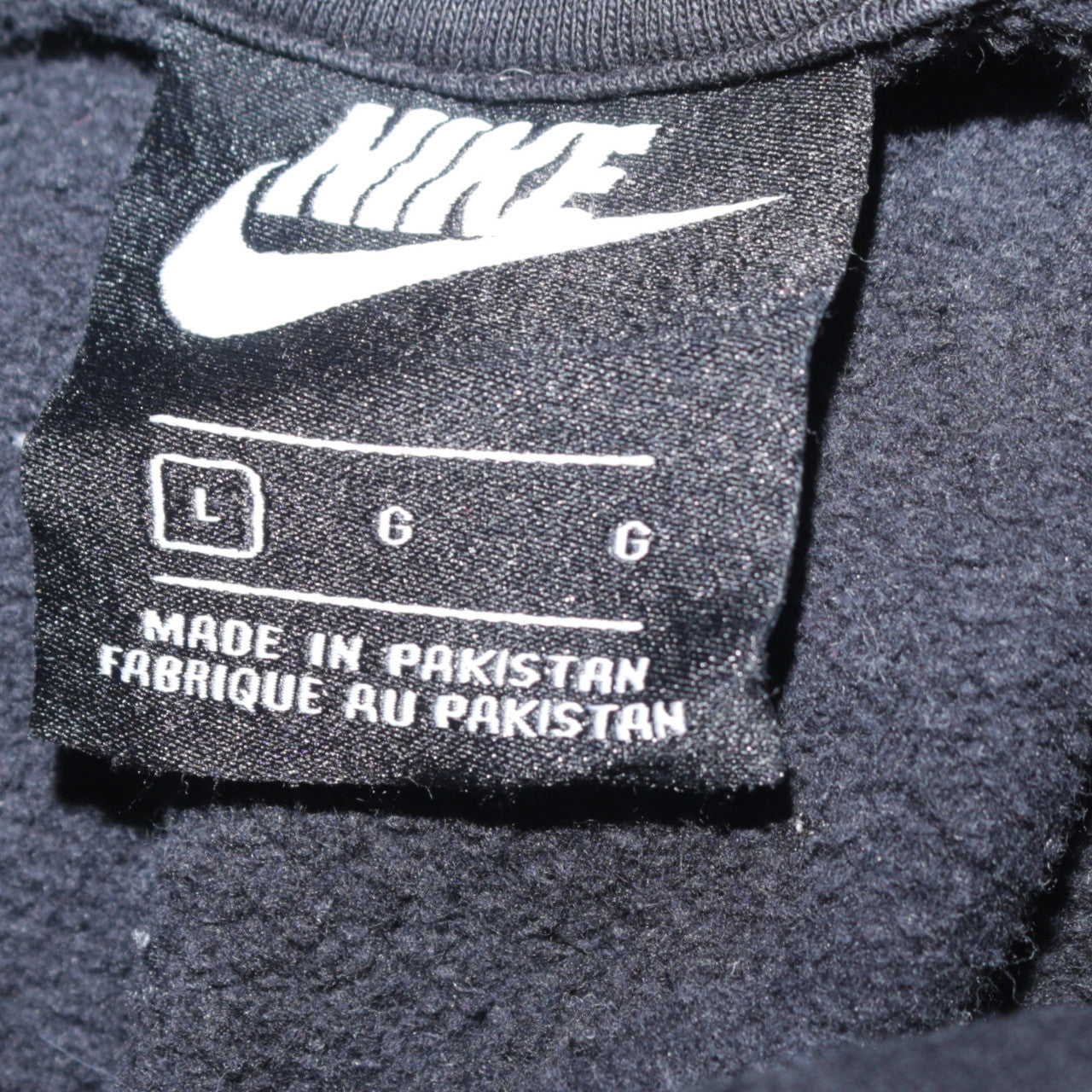Nike Men's Black Pullover Hoodie L Sports Fleece Sweatshirt