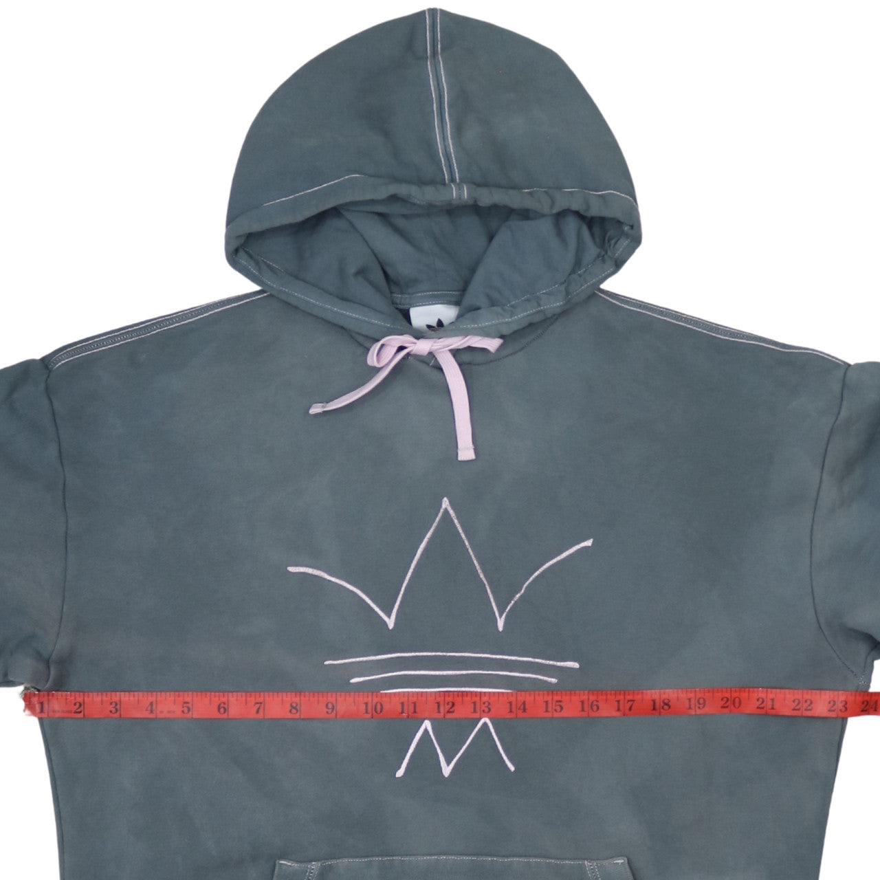 adidas Men Blue Pullover Hoodie S Embroidered Logo Sportswear