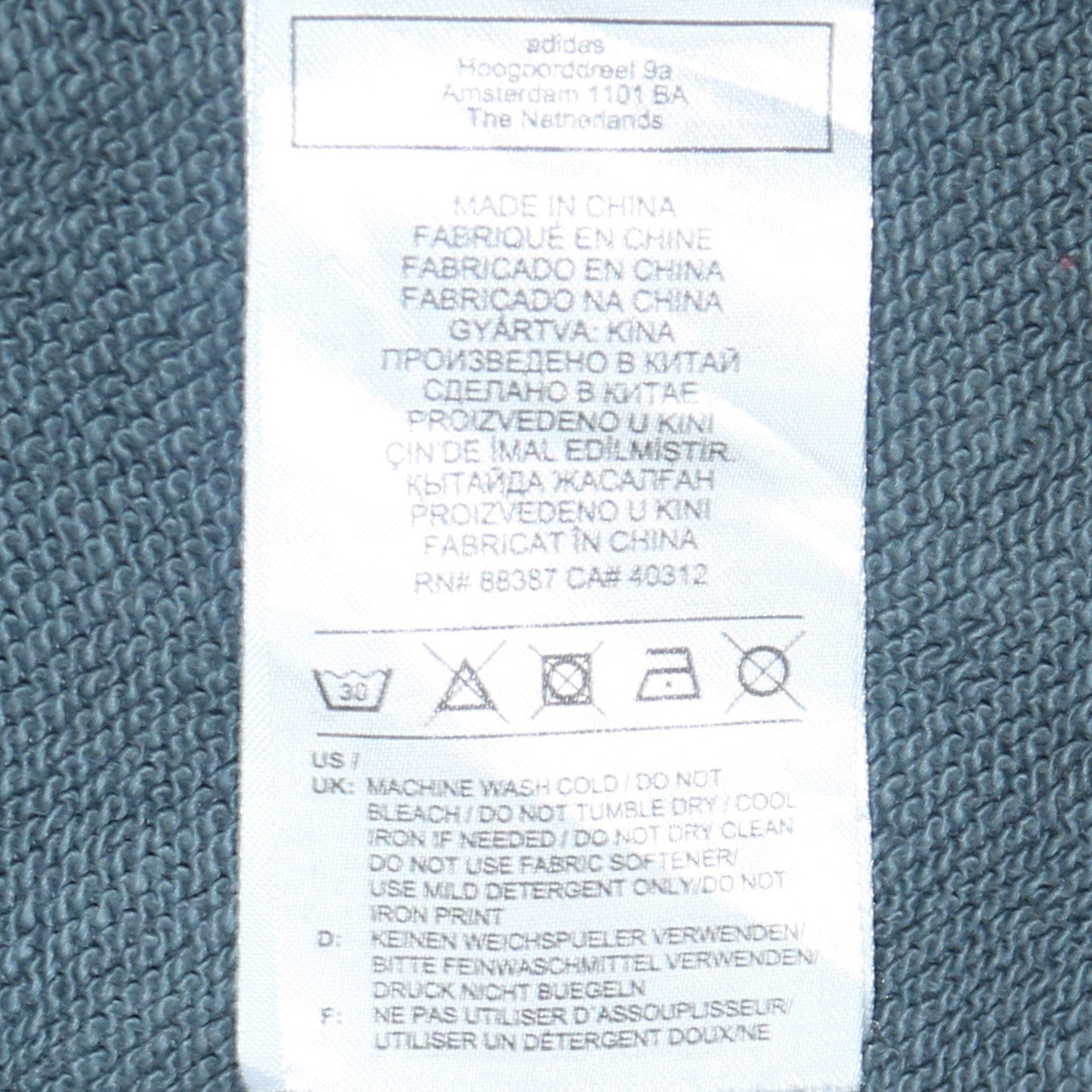 adidas Men Blue Pullover Hoodie S Embroidered Logo Sportswear