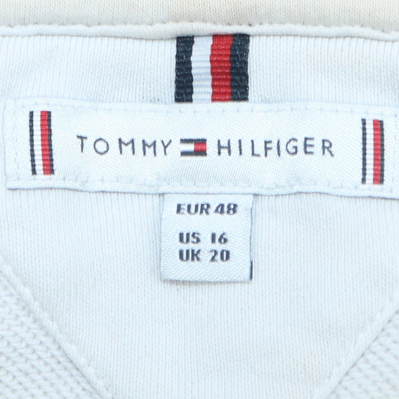 Tommy Hilfiger Women's White Embroidered Pullover Hoodie UK 20