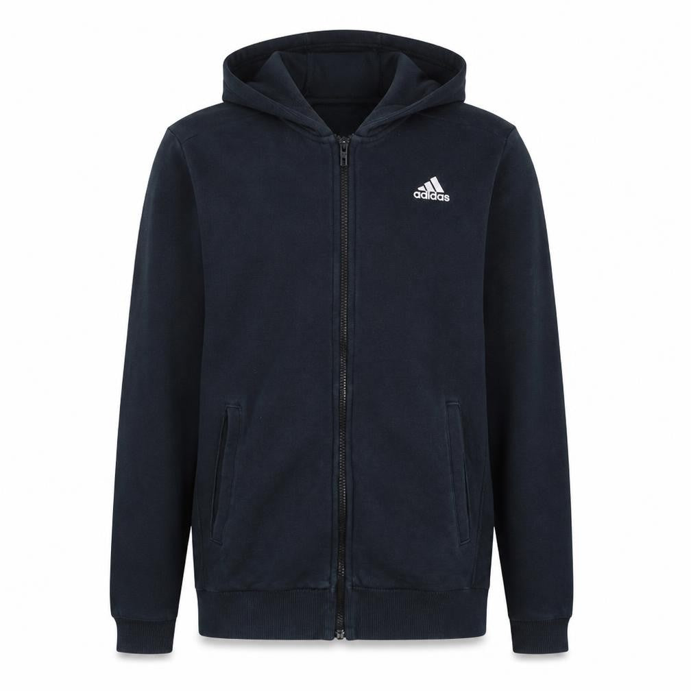 Adidas Men's Black Full Zip Hoodie Small Regular Fit Sport Essentials