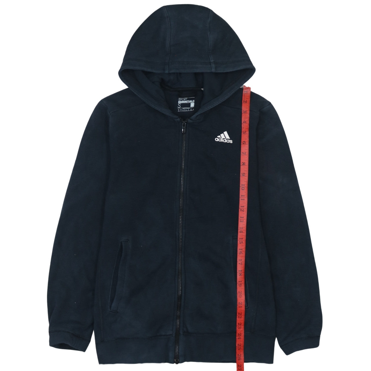 Adidas Men's Black Full Zip Hoodie Small Regular Fit Sport Essentials