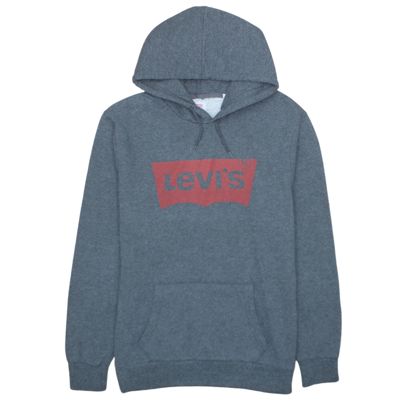 Levi's Men's Grey XL Pullover Hoodie with Logo Graphic Print