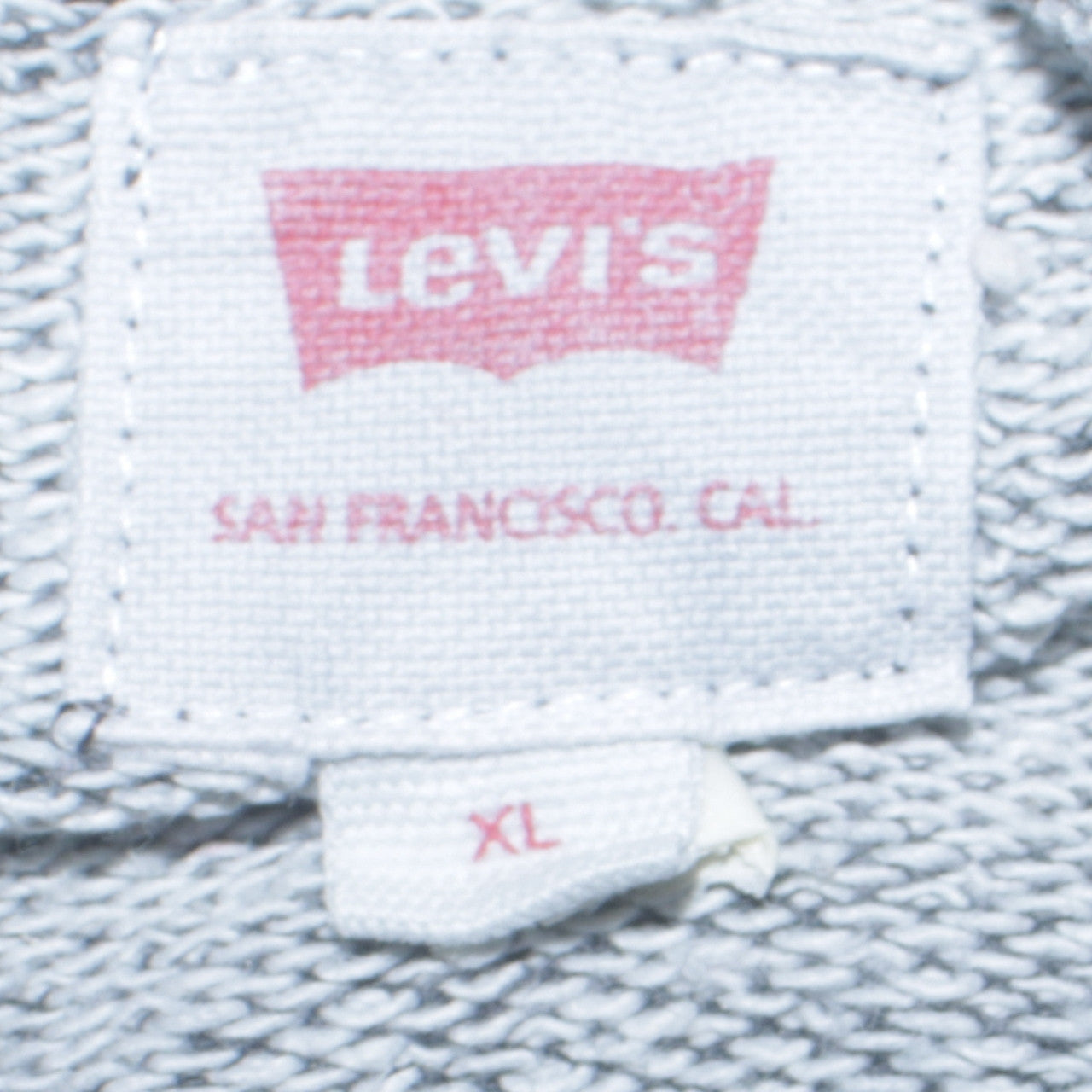 Levi's Men's Grey XL Pullover Hoodie with Logo Graphic Print