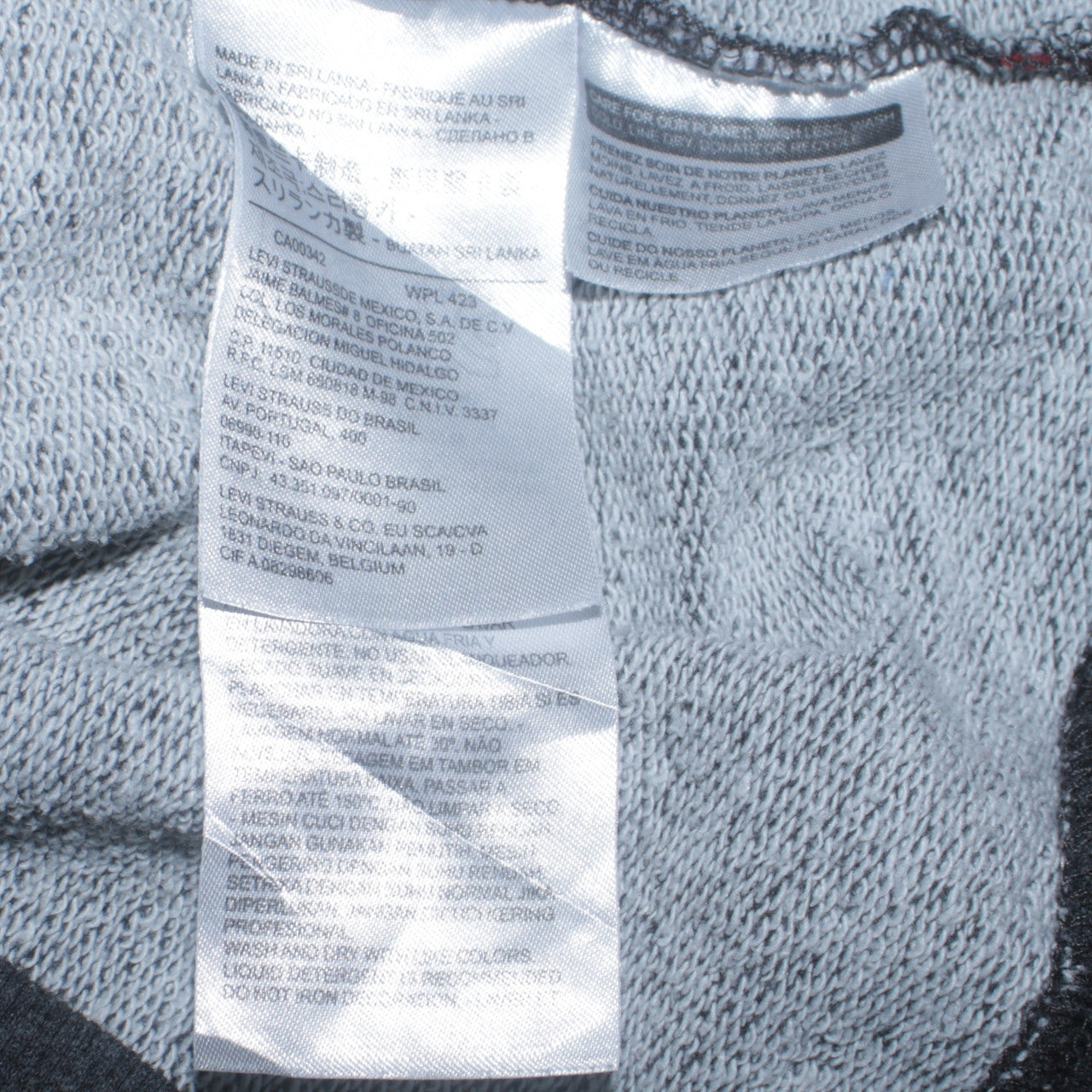 Levi's Men's Grey XL Pullover Hoodie with Logo Graphic Print