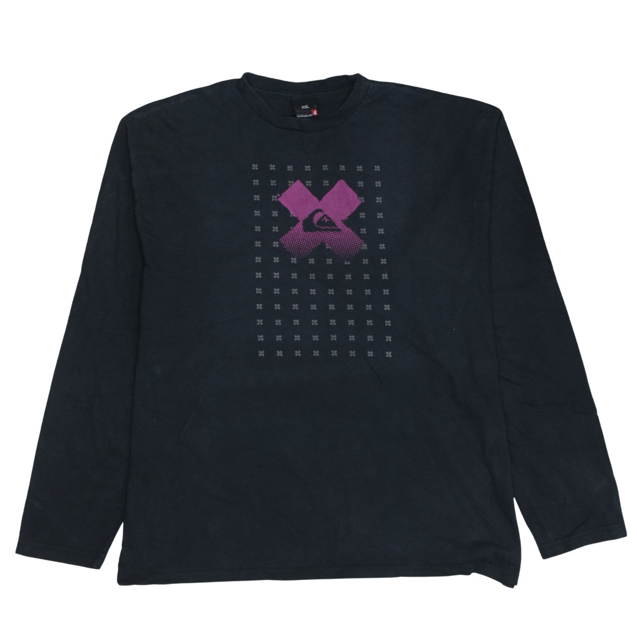 Quiksilver Men’s Black Long Sleeve Graphic Cotton T-Shirt 2XL