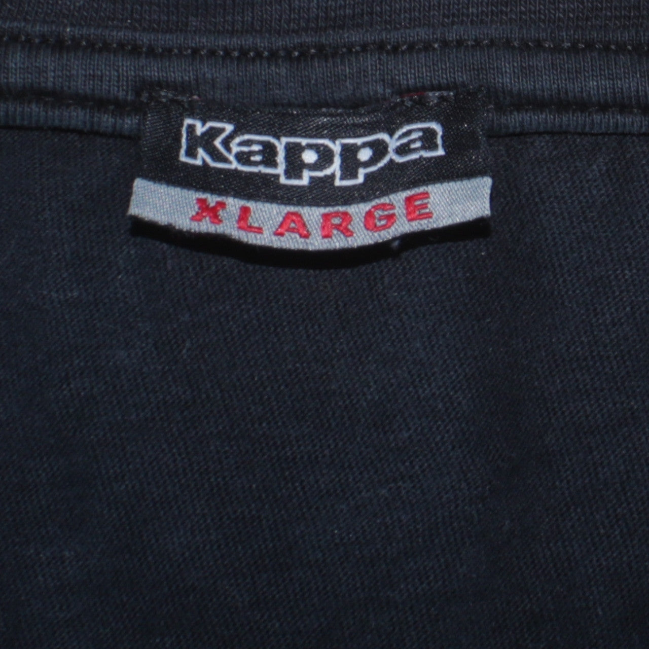 Kappa Men's Blue V-Neck Cotton T-Shirt XL Short Sleeve Casual