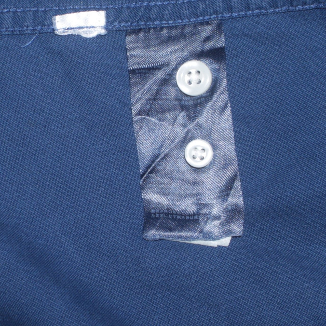 Tommy Hilfiger Men's Blue Cotton Regular Fit Long Sleeve Button-Up Shirt M