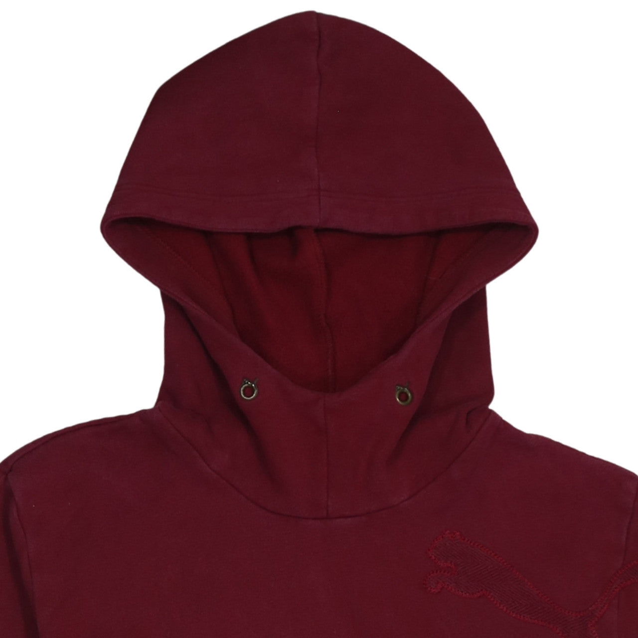 Puma Men's Red Pullover Hoodie Small High Neck Fleece Sweatshirt
