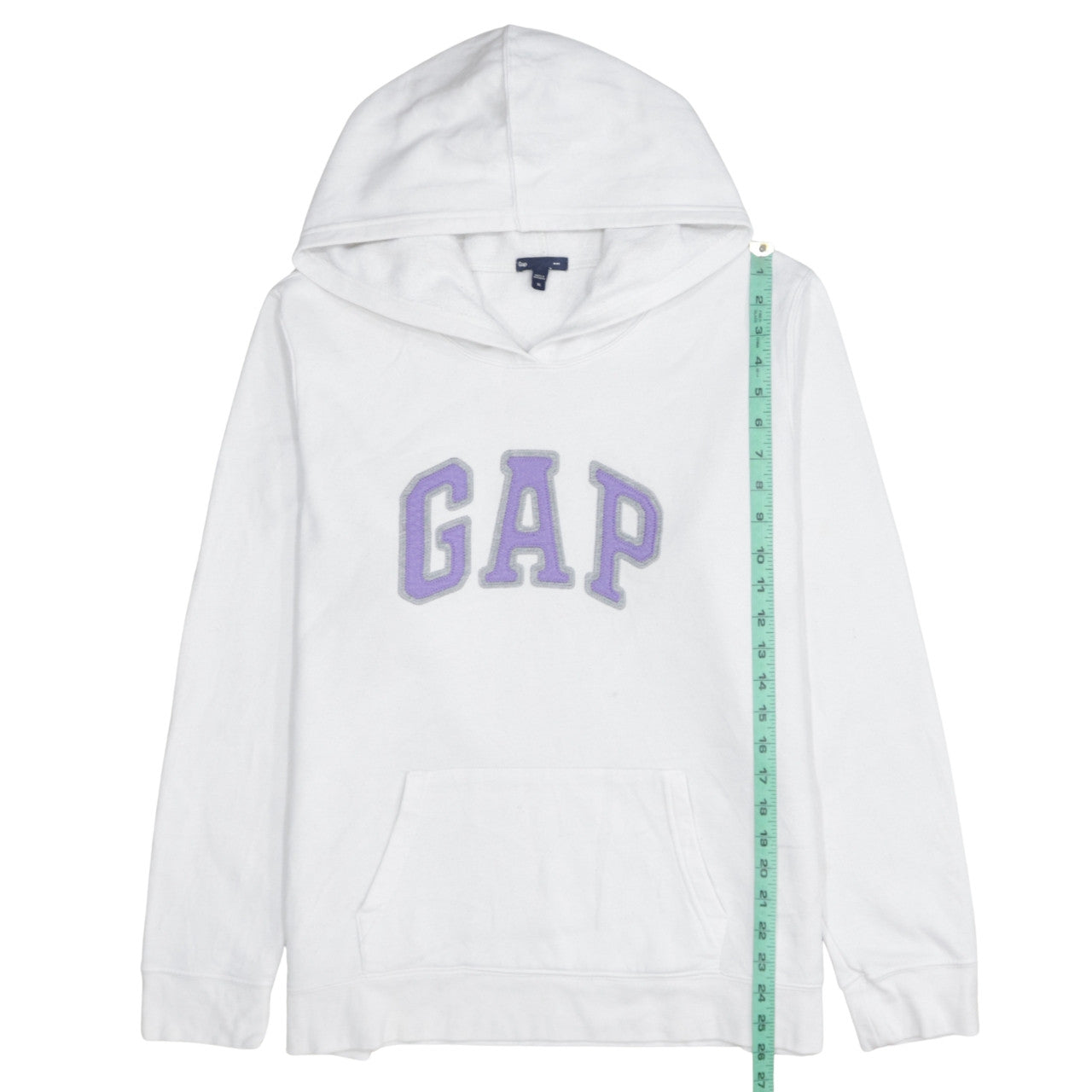 GAP Women White Pullover Hoodie XL Hooded Logo Casual Sweatshirt