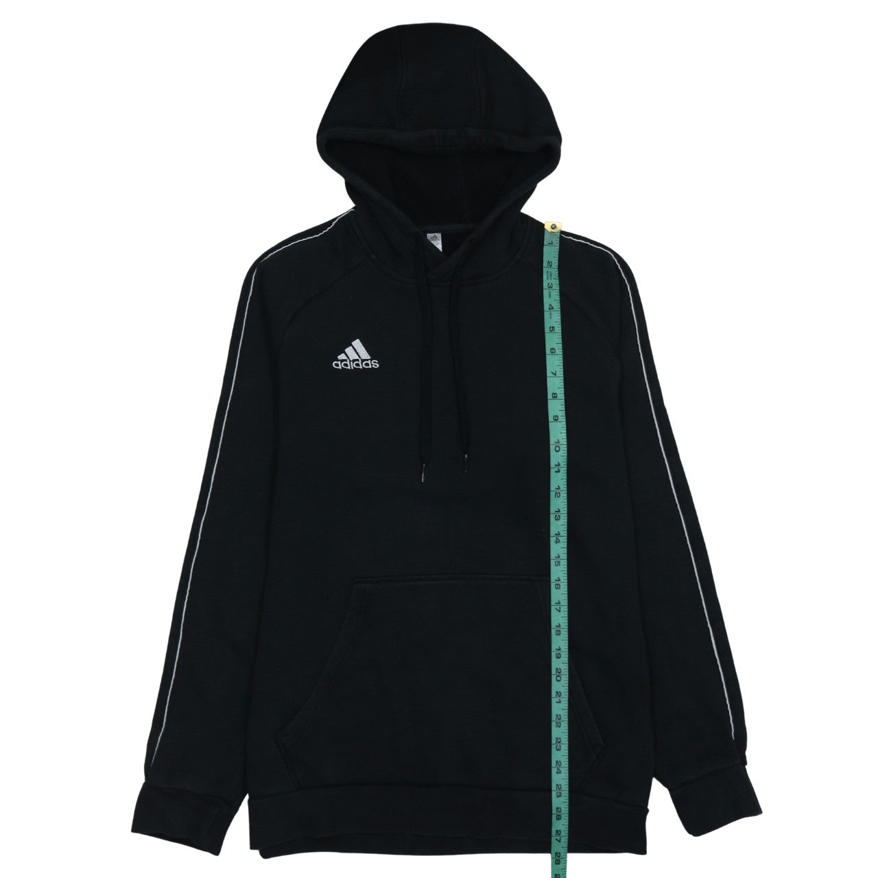 Adidas Mens Black Pullover Hoodie L Fleece Lined Sportswear
