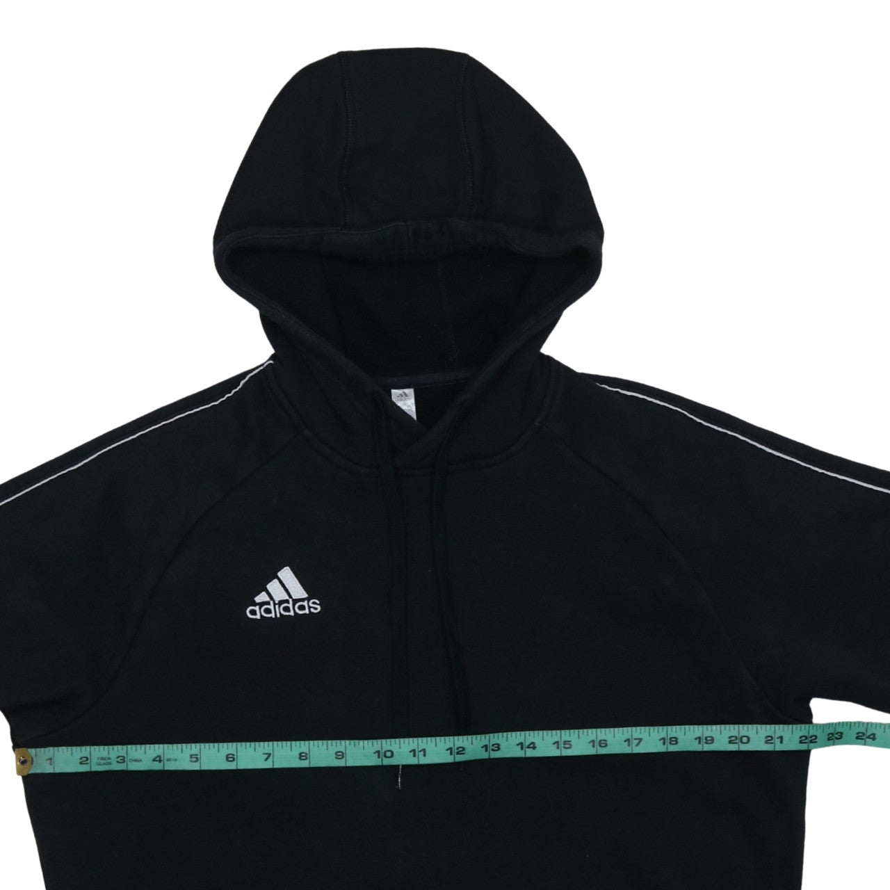 Adidas Mens Black Pullover Hoodie L Fleece Lined Sportswear