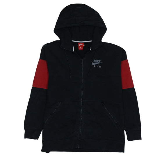 Nike Air Men's Black Red Full Zip Hoodie Large Graphic Print