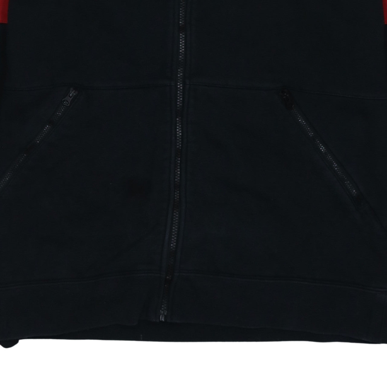 Nike Air Men's Black Red Full Zip Hoodie Large Graphic Print