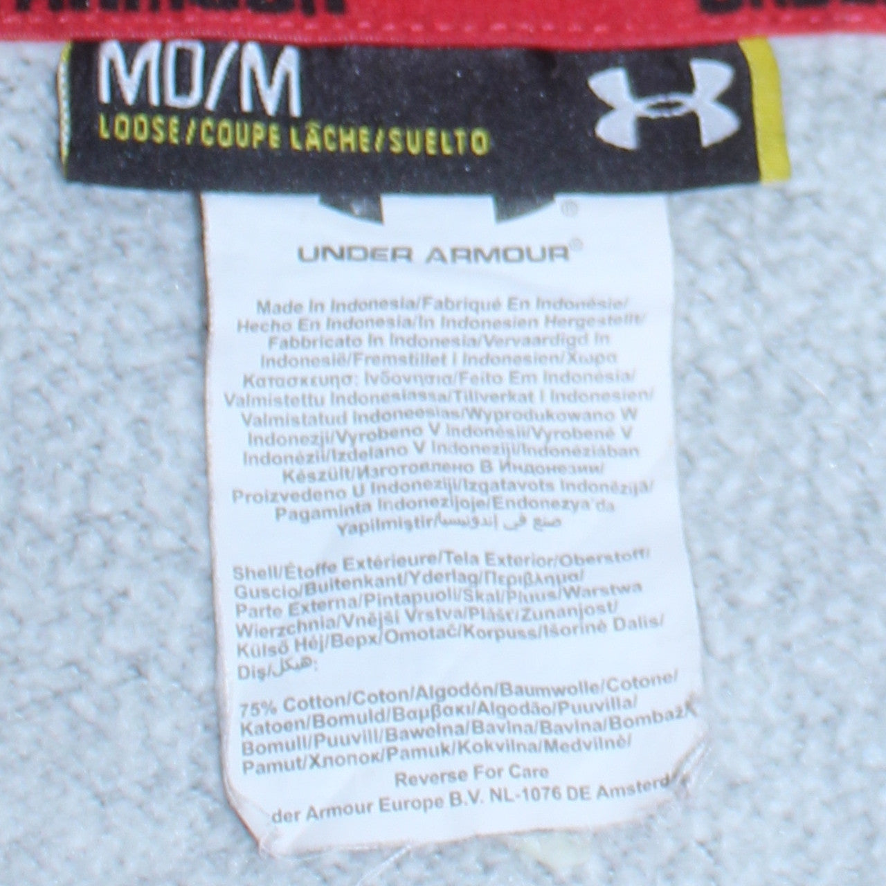 Under Armour Men's Grey Full Zip Hoodie Size M Sports Fleece