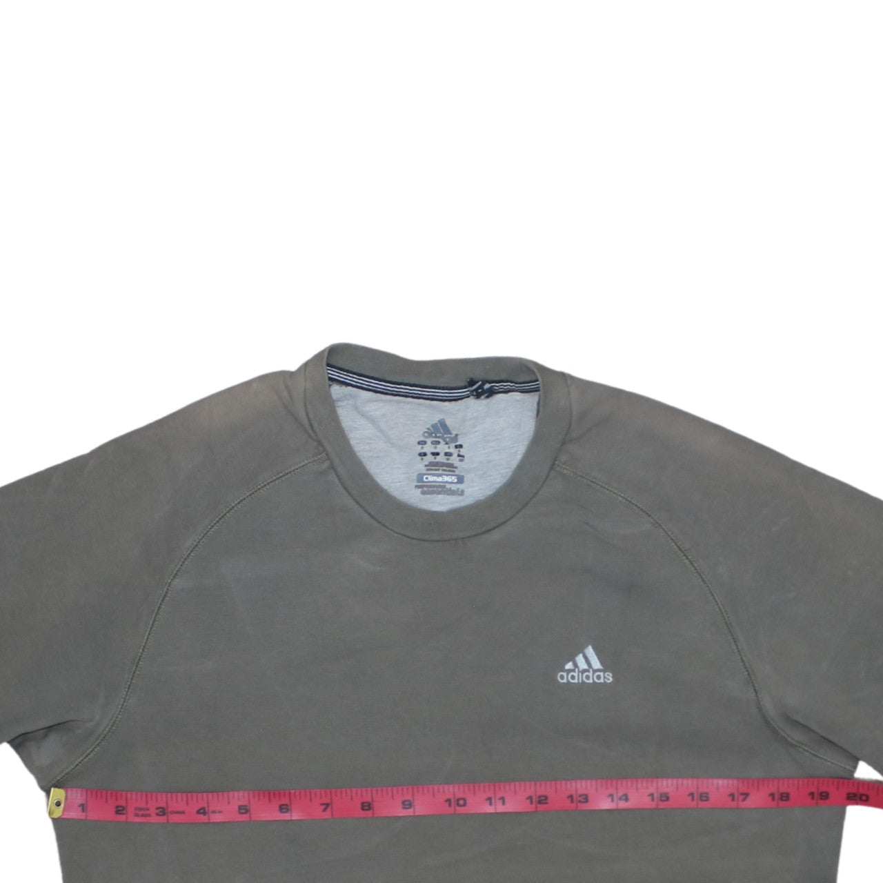 Adidas Mens Grey Small Clima365 Crew Neck Pullover Sweatshirt