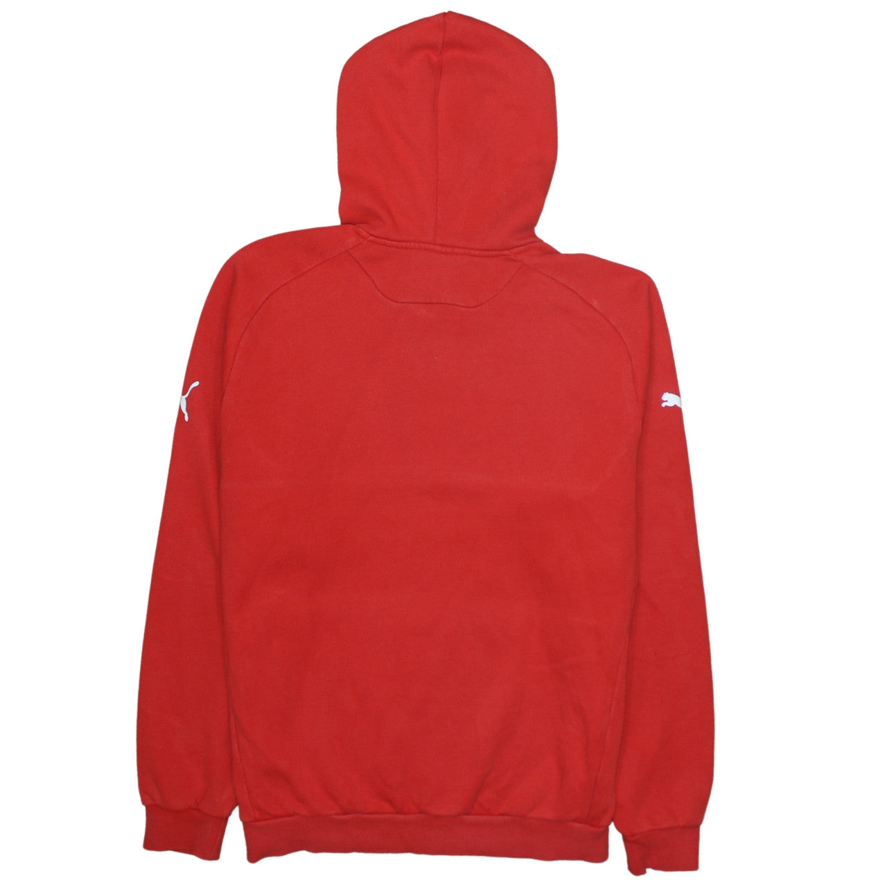 Puma Men's Red Pullover Hoodie L Sports Fleece Sweatshirt