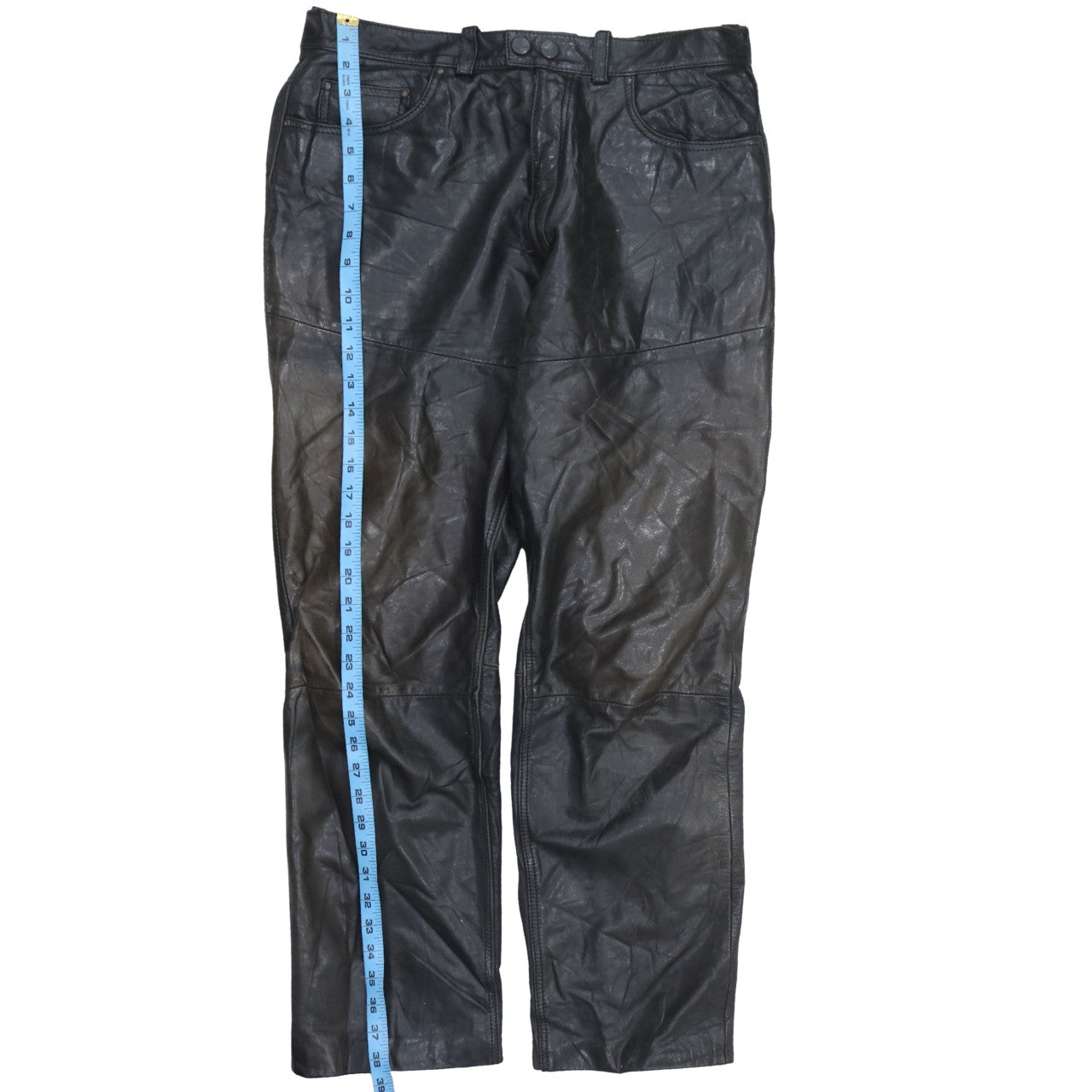Dainese Men's Black Leather Motorcycle Trousers Size 52 Regular Fit