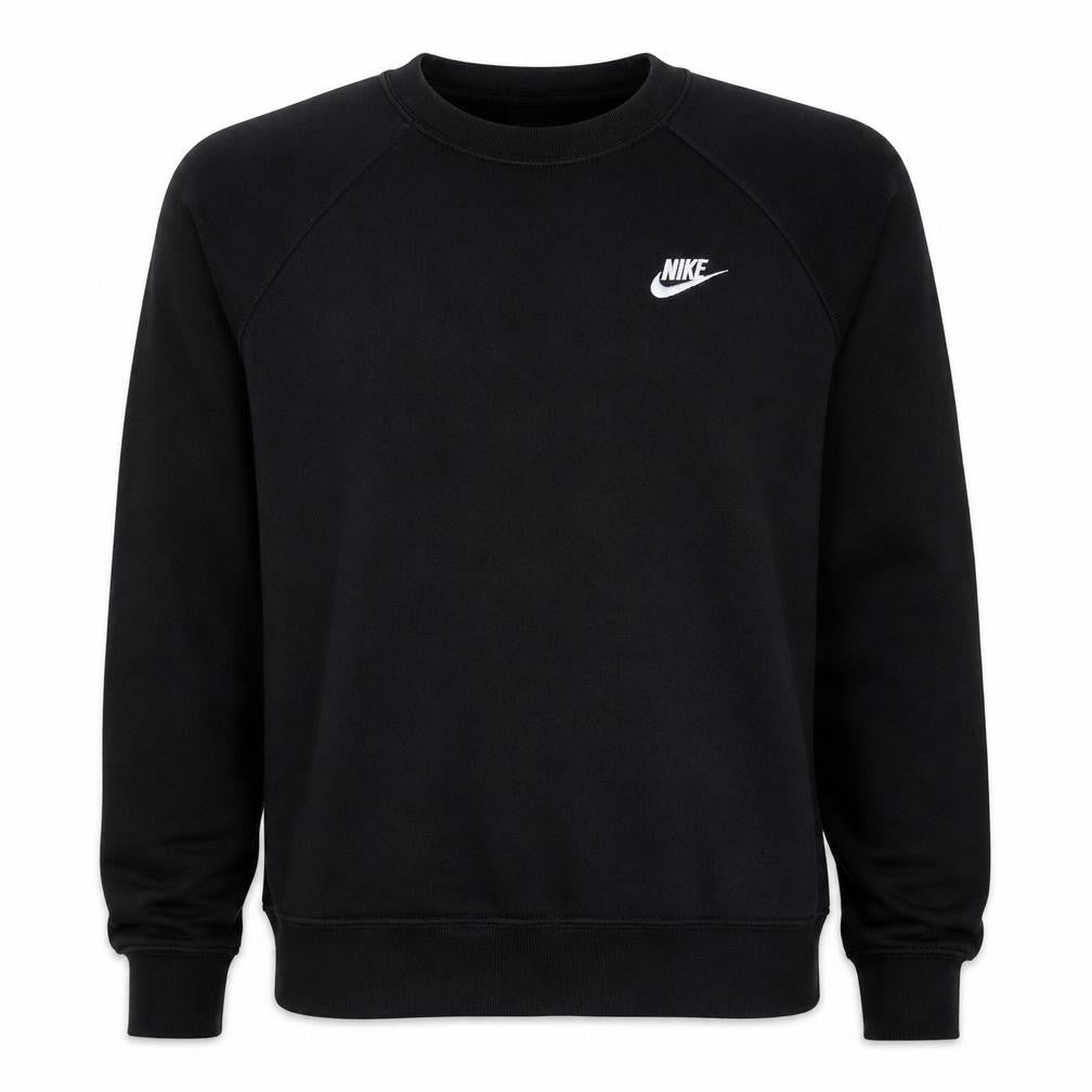 Nike Men's Black Small Pullover Crew Neck Fleece Sweatshirt