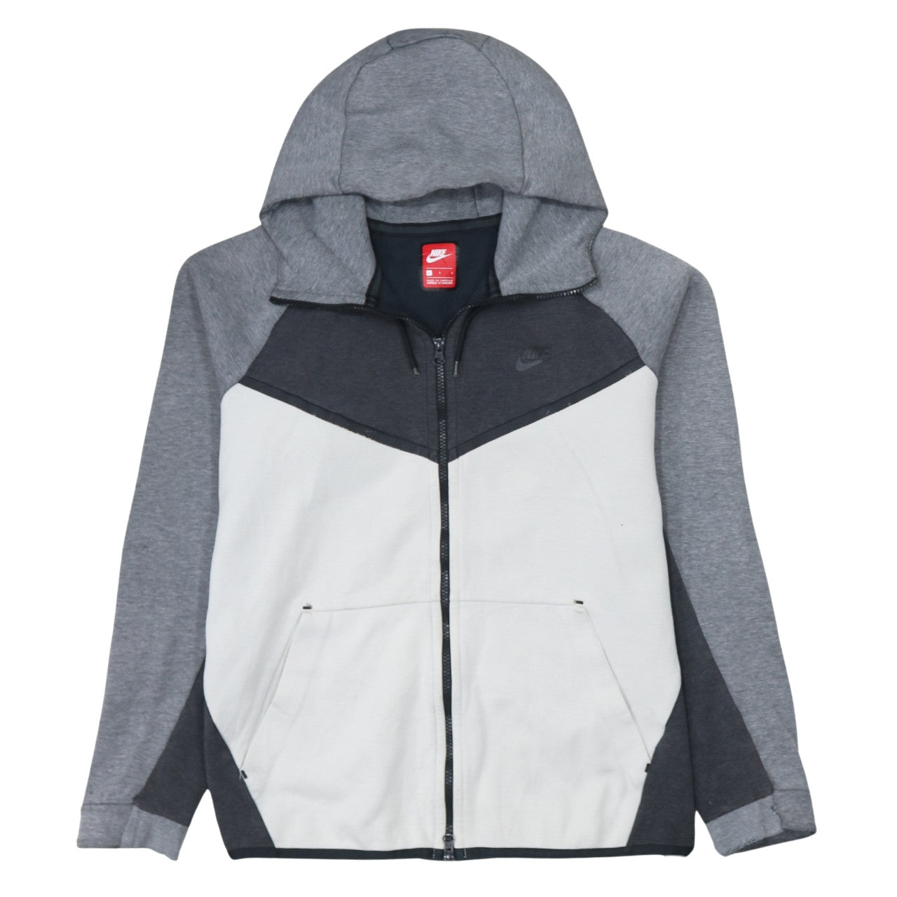 Nike Mens Grey Full Zip Hoodie L Regular Fit Sportswear