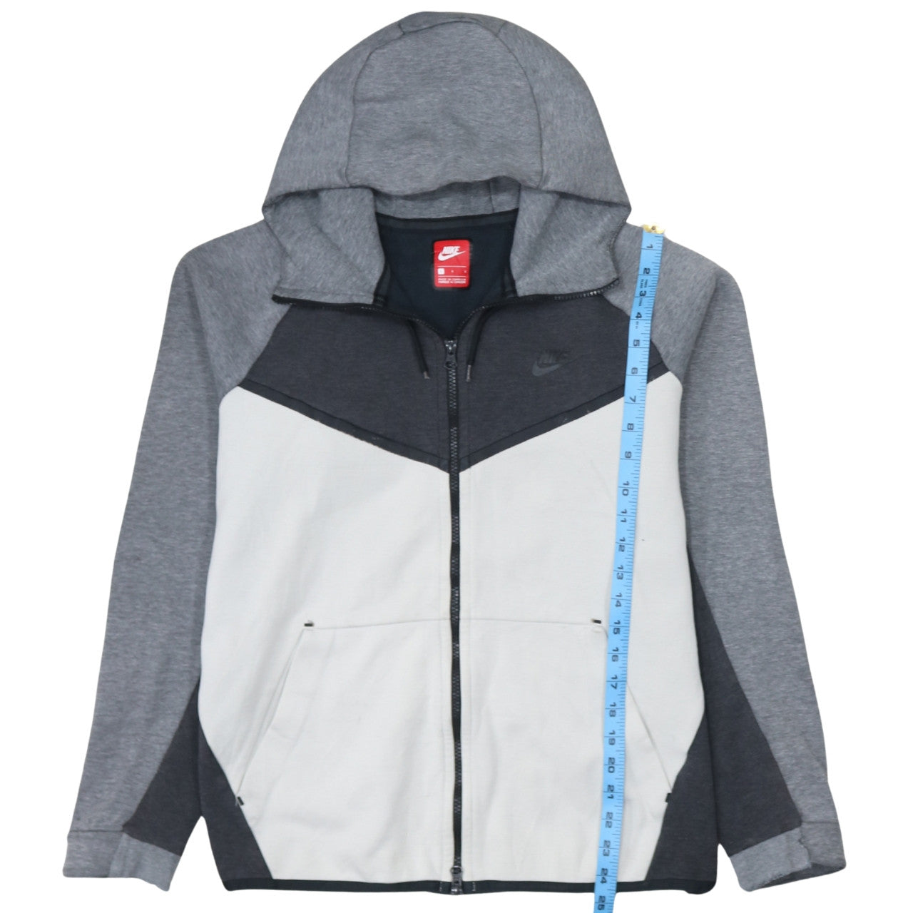 Nike Mens Grey Full Zip Hoodie L Regular Fit Sportswear