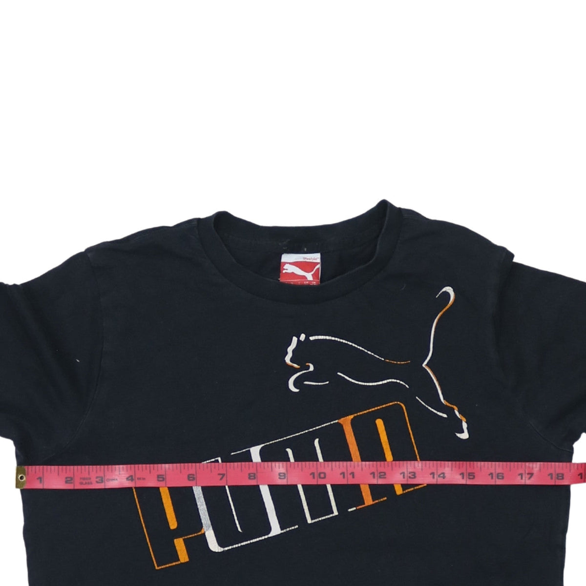 Puma Boys Black Long Sleeve Logo T-Shirt Size 14 Years Cotton