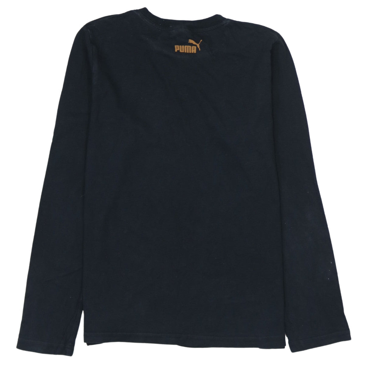 Puma Boys Black Long Sleeve Logo T-Shirt Size 14 Years Cotton