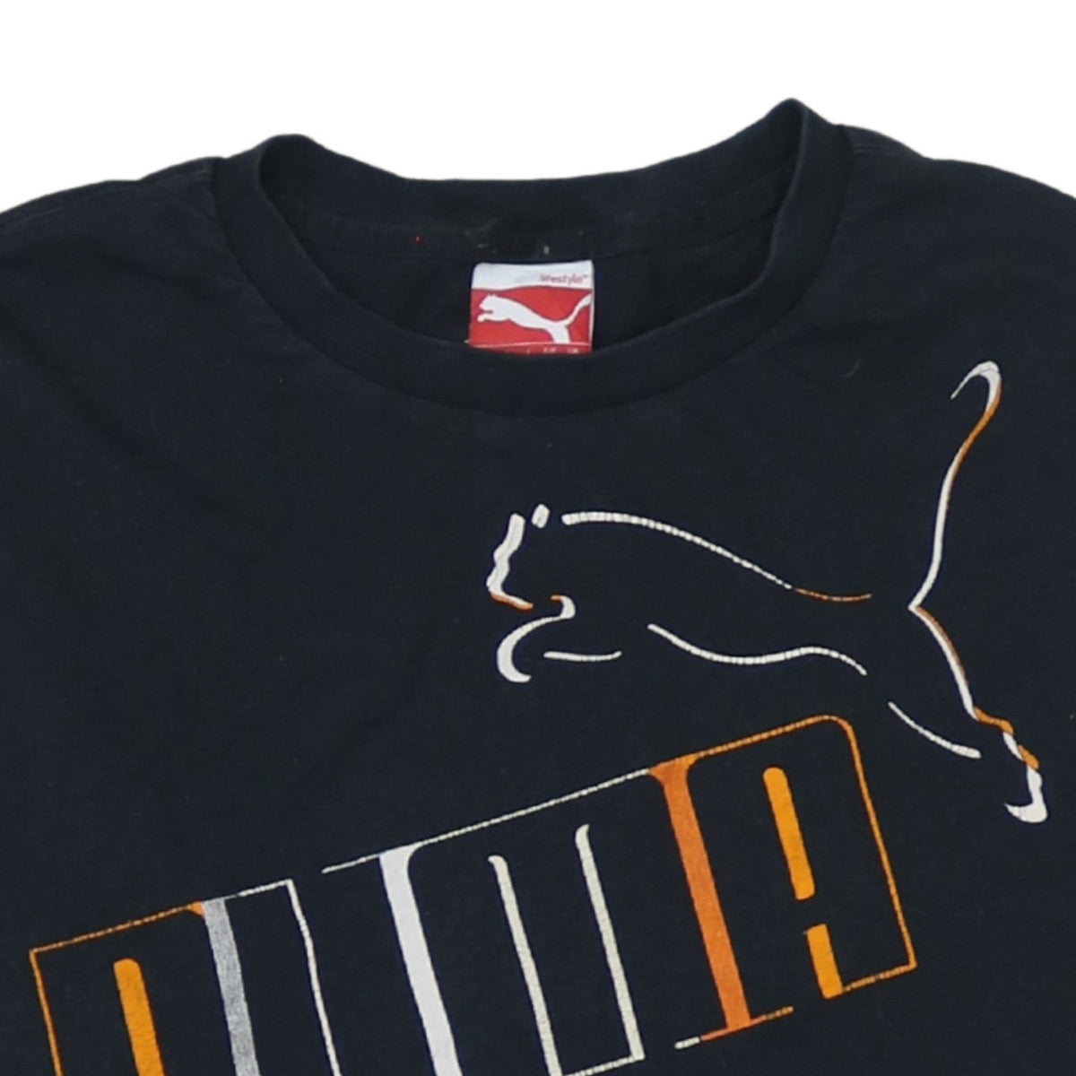 Puma Boys Black Long Sleeve Logo T-Shirt Size 14 Years Cotton