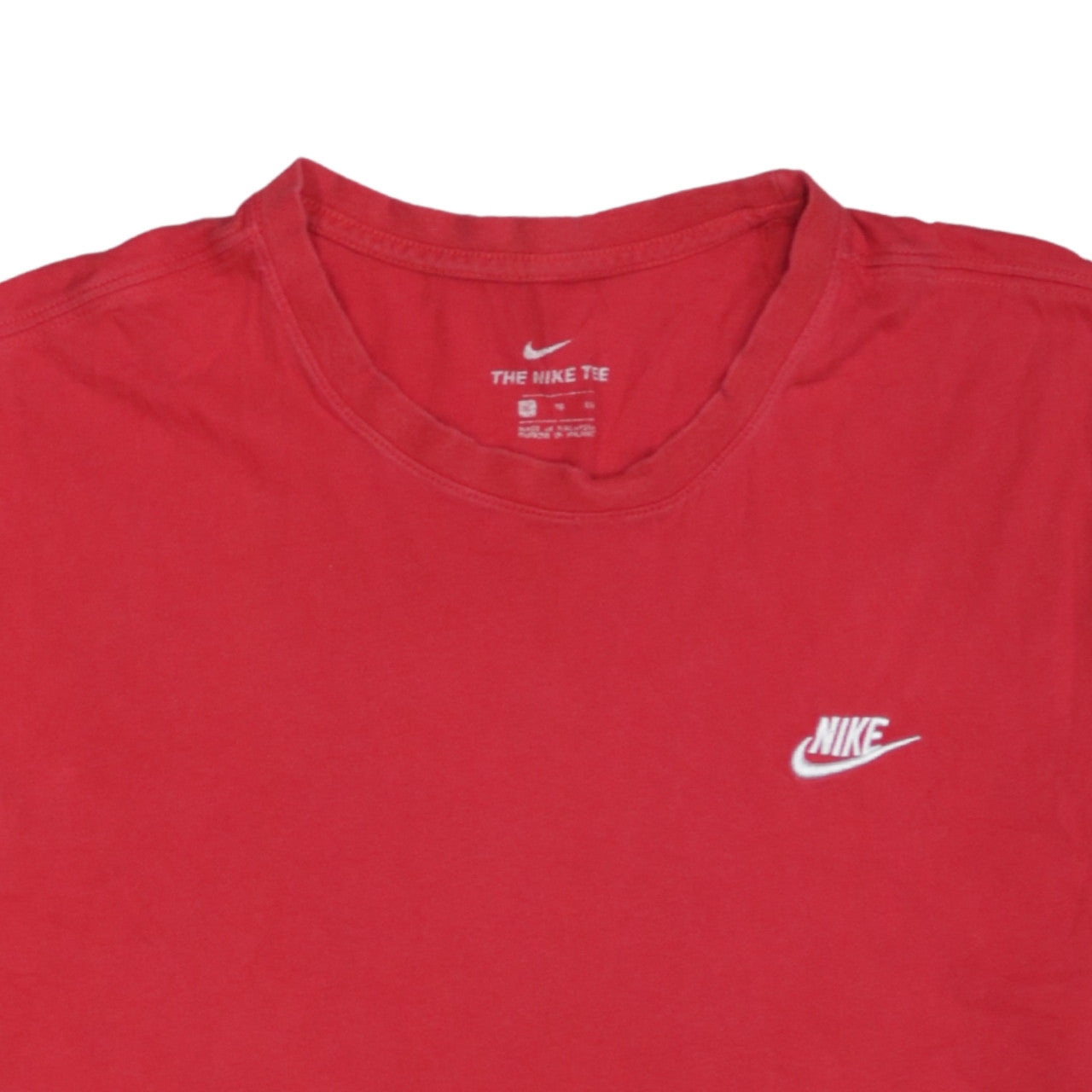 Nike Men's Red XL Crew Neck Short Sleeve Cotton Sports T-Shirt