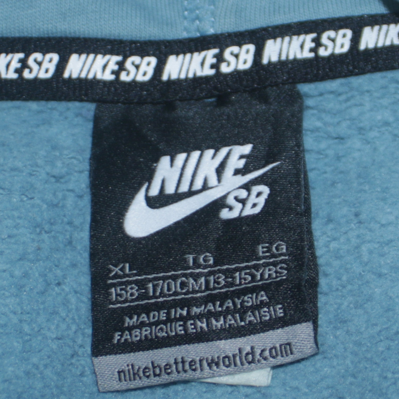 Nike SB Boys Blue Full Zip Fleece Hoodie 13-15 Years