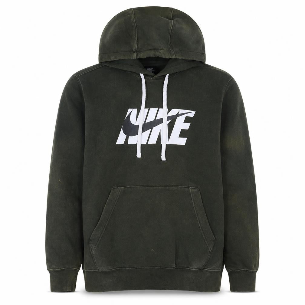 Nike Men's Green Pullover Graphic Hoodie Size M Fleece Sweater