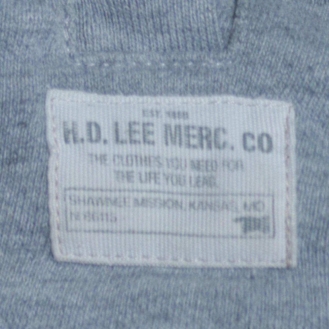 Lee Men's Grey Full Zip Hoodie 2XL Regular Fit Cotton Blend